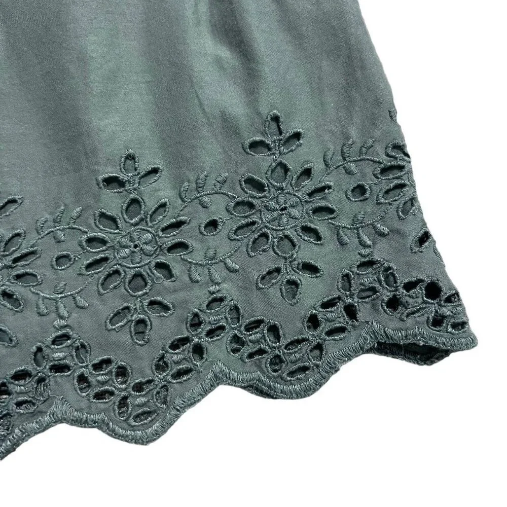 Baby Gap 4Y Green Eyelet Blouse Shirt